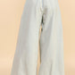 Davi & Dani Drawstring Hem Wide Leg Mid Rise Jeans