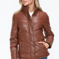 Snobbish Pocketed Zip Up Turtleneck Puffer Jacket