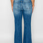 bytos Full Size Distressed High Rise Jeans with Pockets