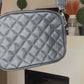 Black quilted crossbody purse