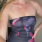 Black watercolor mini bodycon dress
