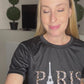 Cropped black Paris T-shirt