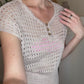 Beige Crochet Cover up dress