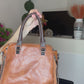 4 in 1 brown faux leather purse