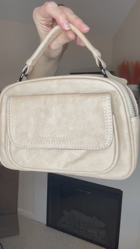 Beige mini hand bag