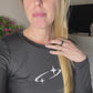 Black long sleeve crop top active top