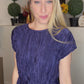 Purple maxi dress with side slit