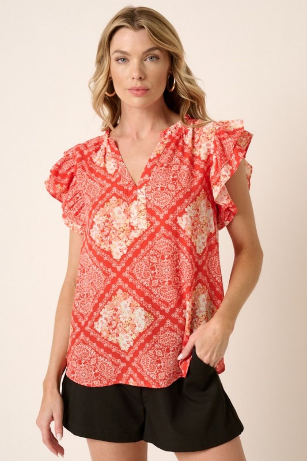 Ready to Bloom Butterfly Sleeve Blouse