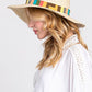 Fame Contrast Wide Brim Straw Hat