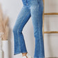 70's RISEN Full Size High Rise Ankle Flare Jeans