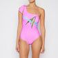 Marina West Swim Vacay Mode One Shoulder Swimsuit in Carnation Pink **** Final Sale