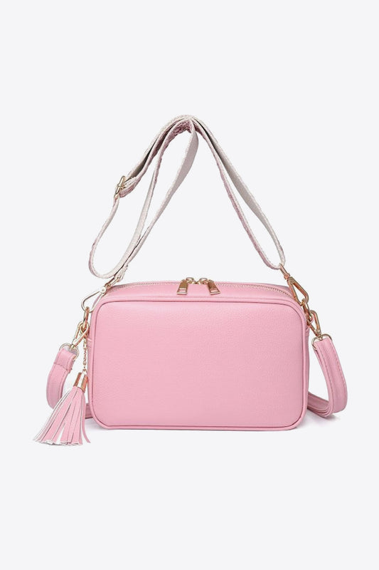 Forever Faux Leather Tassel Crossbody Bag