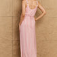 OOTD Sweet Talk Stripe Texture Knit Maxi Dress in Dusty Pink/Ivory