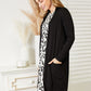 Celeste Full Size Open Front Longline Cardigan with Pockets