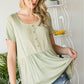 Let's Do Lunch Babydoll Henley Top