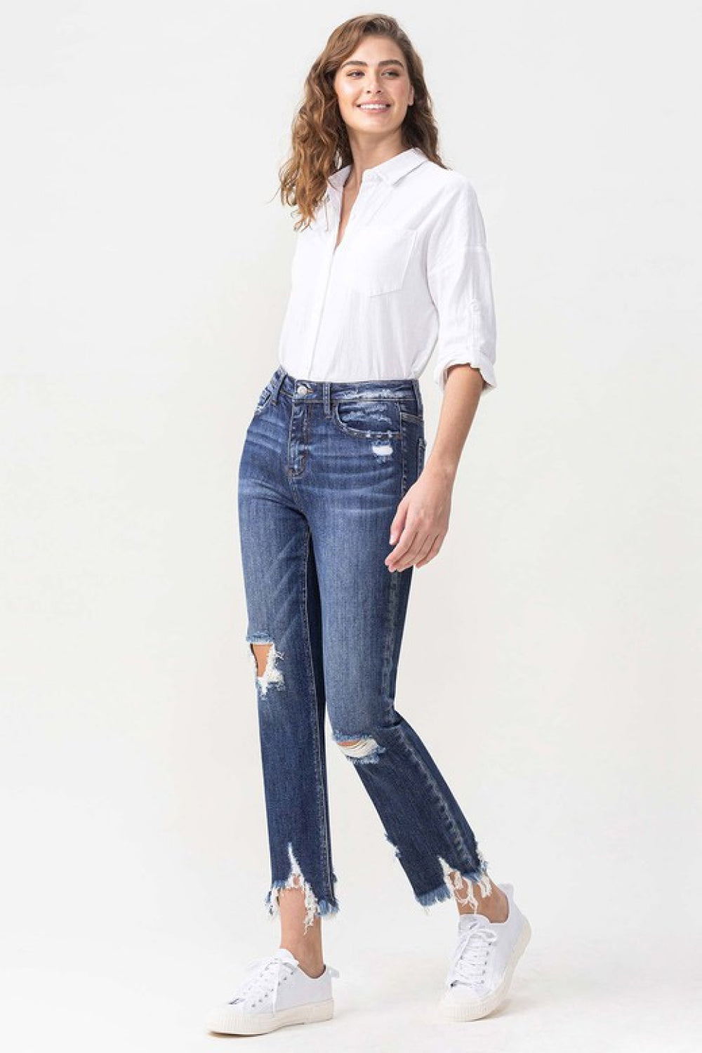 Jackie Full Size High Rise Crop Straight Leg Jeans