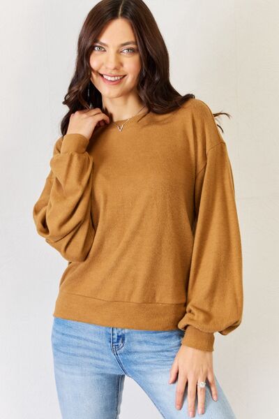 Mabel HYFVE Round Neck Long Sleeve Top