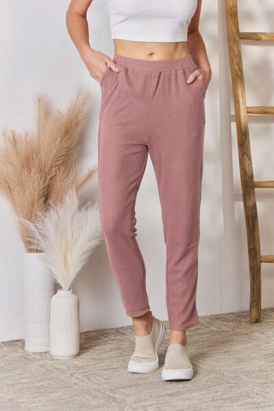 Warm Up Blu Pepper Straight Leg Cropped Sweater Pants