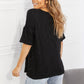 At The Fair Animal Textured Top in Black