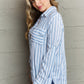 Ninexis Take Your Time Collared Button Down Striped Shirt