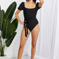 Salty Air Puff Sleeve One-Piece in Black