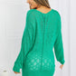 Not Exposed Seam Slit Knit Top in Kelly Green