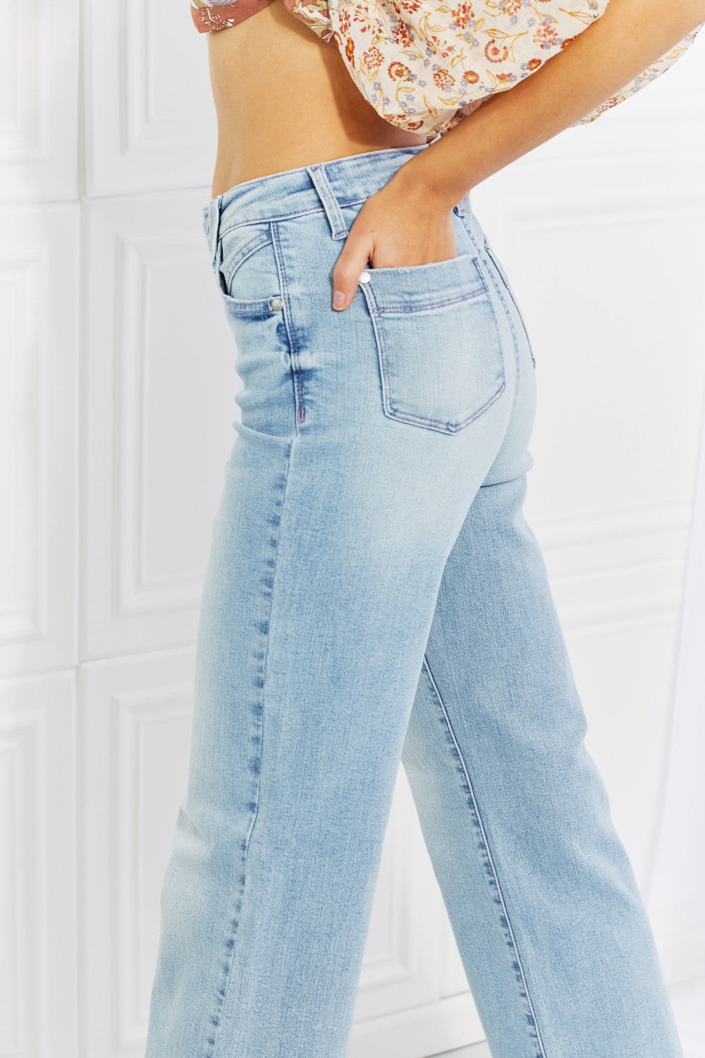 Harper Full Size High Waist Wide Leg Jeans
