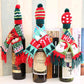 Christmas Hat and Scarf Wine Bottle Decoration