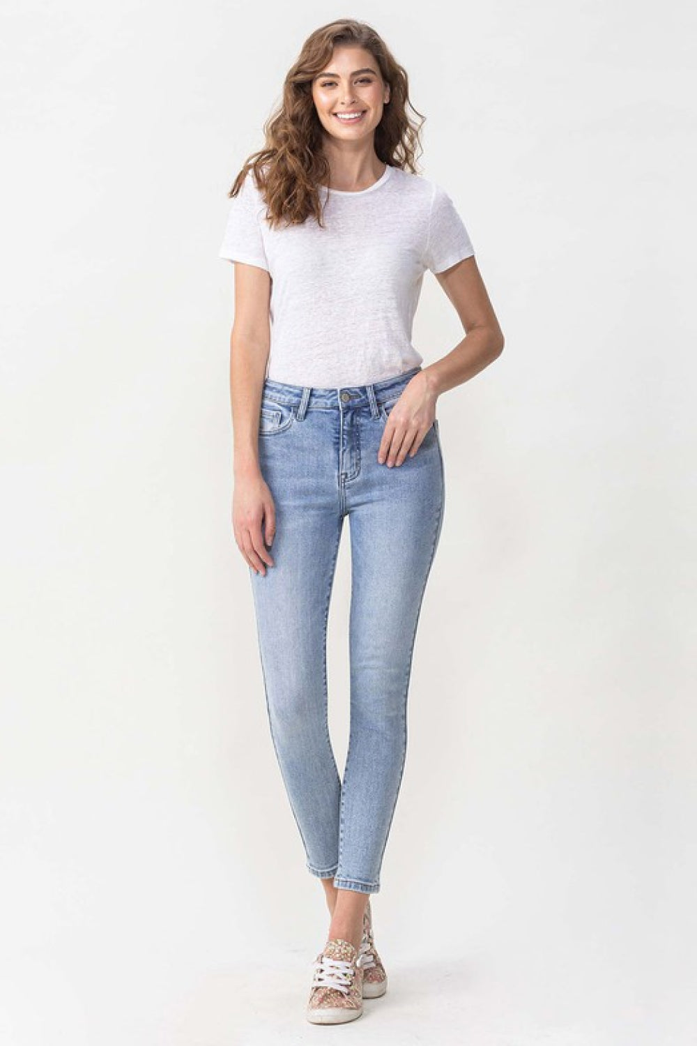 Talia High Rise Crop Skinny Jeans
