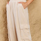 HYFVE Chic For Days High Waist Drawstring Cargo Pants in Ivory
