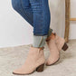 East Lion Corp Block Heel Point Toe Ankle Boots