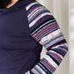 Certainly Celeste Full Size Buttoned Striped Long Sleeve Top