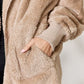 H&T Faux Fur Open Front Hooded Jacket