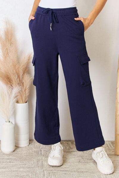 Night RISEN Drawstring Relaxed Cargo Wide Leg Pants