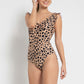 Marina West Swim Full Size Float On Ruffle Faux Wrap One-Piece in Leopard **** Final Sale
