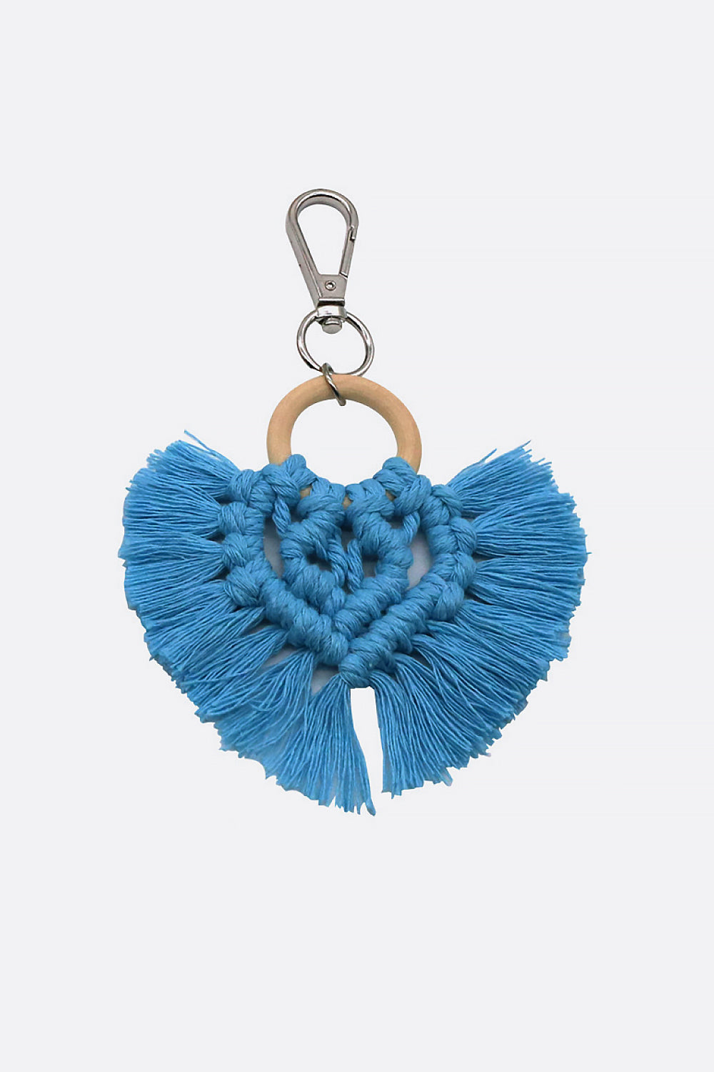 Heart-Shaped Fringe Keychain