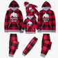 MOMMY BEAR Graphic Hoodie and Plaid Pants Set