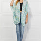 Justin Taylor Fields of Poppy Floral Kimono in Green