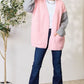 BiBi Contrast Open Front Cardigan with Pockets