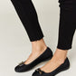 Forever Link Metal Buckle Flat Loafers