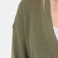 Zenana Button Up V-Neck Dropped Shoulder Cardigan