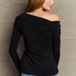 Culture Code Fall For You Full Size Asymetrical Neck Long Sleeve Top