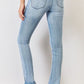 Cool Kancan Full Size Mid Rise Y2K Slit Bootcut Jeans