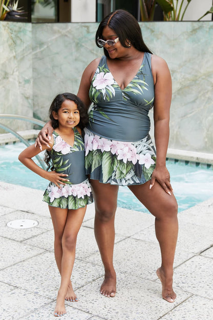 Marina West Swim Full Size Clear Waters Swim Dress in Aloha Forest **** Final Sale