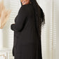 Celeste Full Size Open Front Longline Cardigan with Pockets