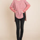 Striped in love Culture Code Oversize Striped Round Neck Long Sleeve Slit T-Shirt