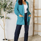 Zenana Falling For You Full Size Open Front Cardigan with Pockets