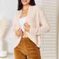 Double Take Open Front Long Sleeve Cardigan