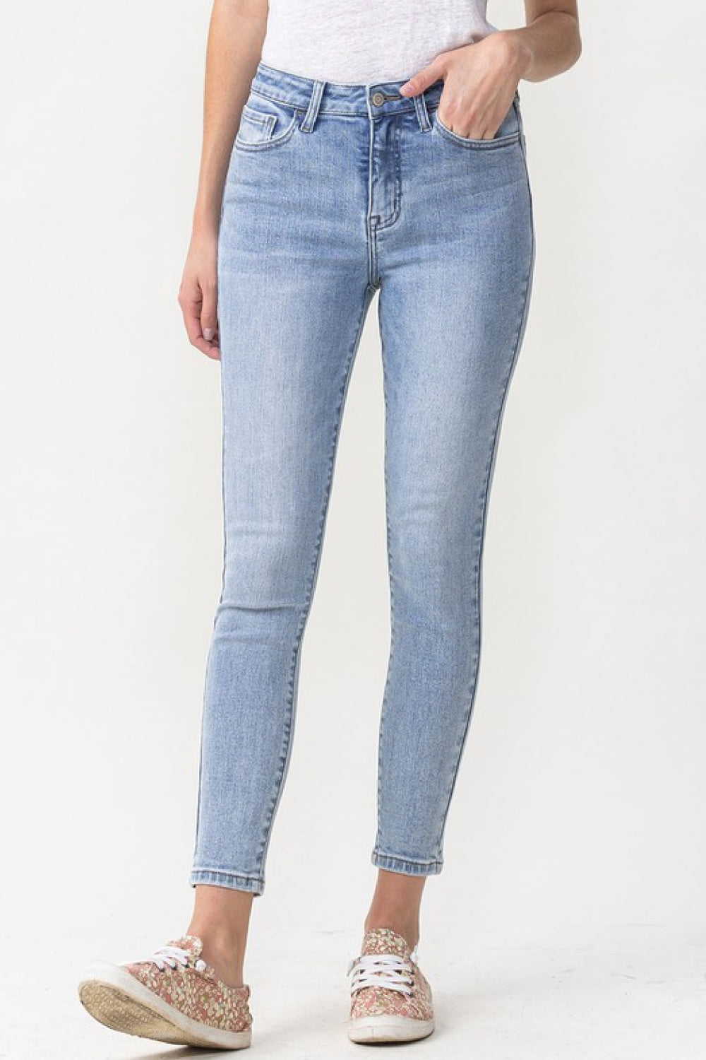 Talia High Rise Crop Skinny Jeans