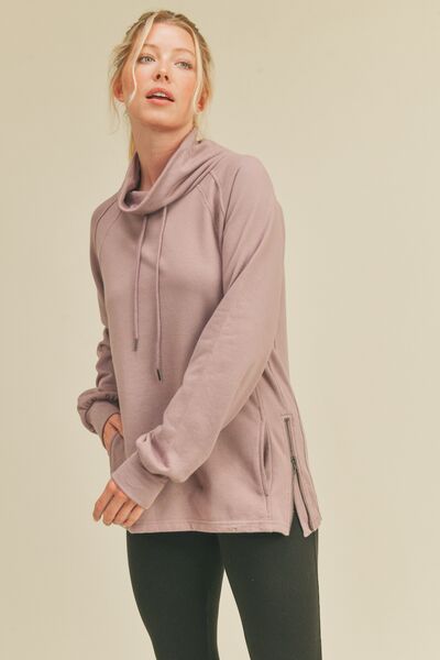 Fairly Kimberly C Drawstring Side Zip Sweatshirt